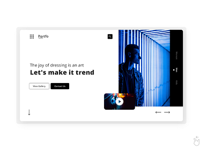 Fashion Portfolio Landing Page adobe xd figma illustrator interface photoshop sketch ui ui elements user experience user interface ux webdesign website designs