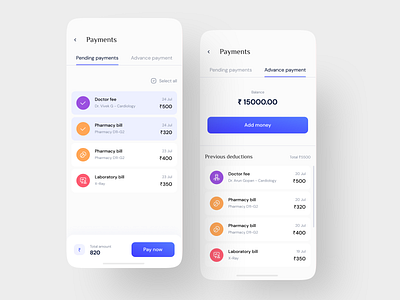 In-Patient payment app UI. V0.1