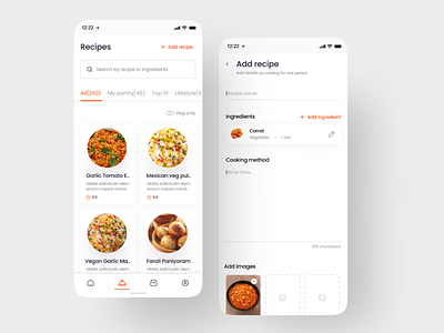 Kitchen management app UI. V0.1 adobexd android design figma ui user experience user interface ux