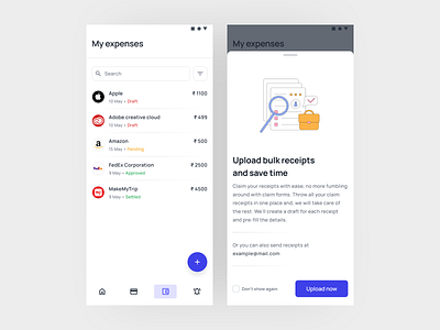 Card list and Bottom sheet Mob-UI adobexd android design figma ui user experience user interface ux
