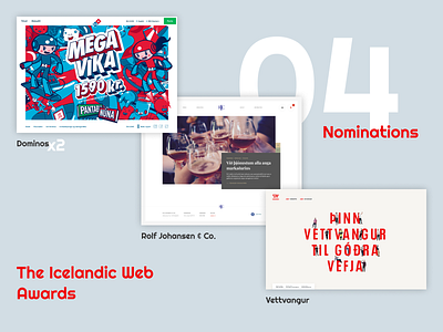 4 nominations - The Icelandic Web Awards awards humblebrag iceland nomination