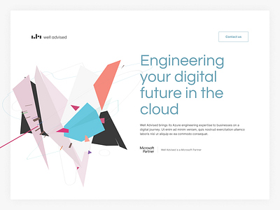 Well Advised branding clean clouds minimal simple