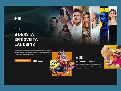 Stöð 2+ cartoons entertainment movies service shows streaming service subscription television