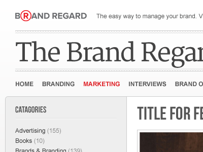 The Brand Regard Magazine blog clean header magazine minimal title