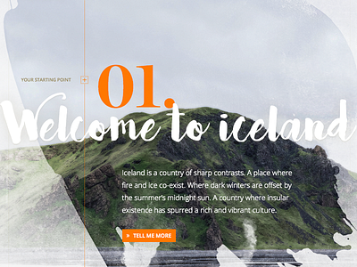 Iceland traveller information site concept articles brush features grunge iceland ink music nature organic tourism travel type