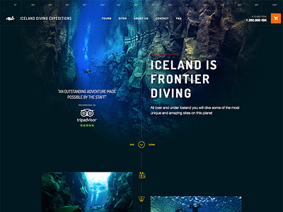 Iceland frontier diving concept black cart diving iceland icons quote scrolling tours trips vertical