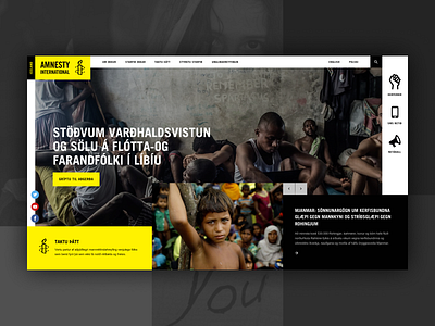 Amnesty International UI Concept campaign clean concept minimal