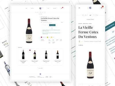 Rolf Johansen & Co. site preview clean importer minimal mobile product product card simple type wine