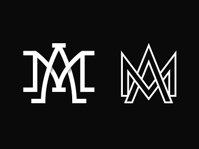 Letter Mm Logo Monogram Double M Stock Vector (Royalty Free