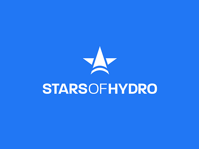 Stars Of Hydro blue branding engineer icon design identity illustration lettermark logo logo designer logo maker logotype modern logo monogram sea simple logo symbol typelogo typography vector yacht