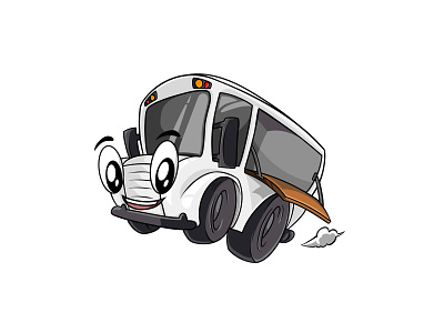 School Bus character mascot branding cartoon character cute cute design design doodleart illustration logo school bus ui ux vector