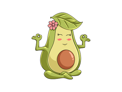 Avocado cartoon character