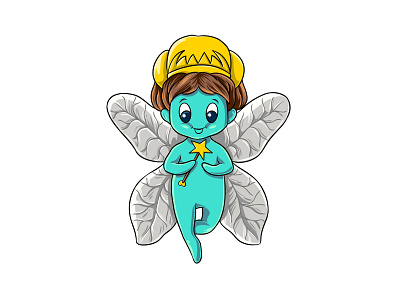 Fairy cartoon character branding cartoon character cute cute design design doodleart fairy illustration logo ui ux vector