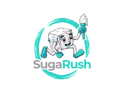 Sugar cartoon character logo mascot