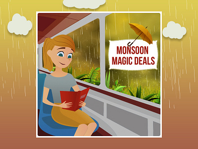 Monsoon Offer graphic design illustration ui design web design