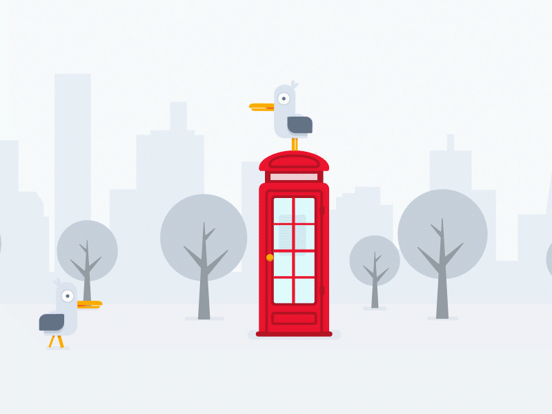 Phone booth 2d 2d animation animation england gull phone booth