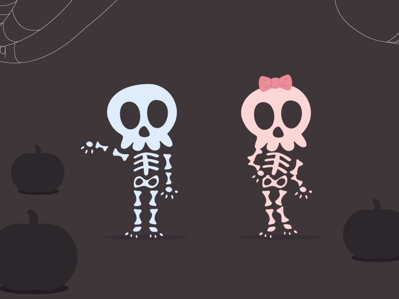 Dancing skeletons 2d 2d animation animation character dance dancing skeletons halloween skeletons