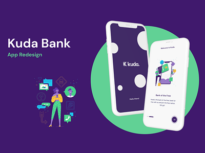 Kuda Bank App Redesign branding design mobile portfolio product ui uidesign uiux