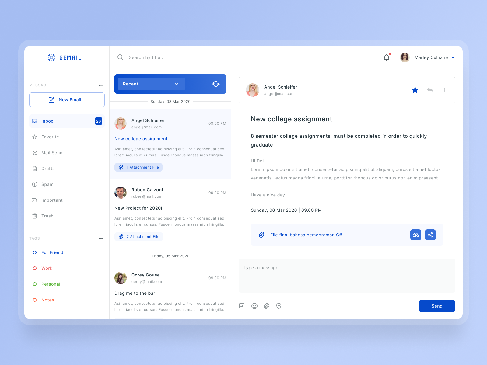 Email Management by Satria Ridho on Dribbble