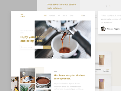 Coffee Shop Website branding coffee typography ui ux website