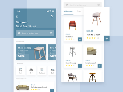 Furniture Shop Mobile App branding furniture ios mobile mobile design mobile ui ui user interface ux