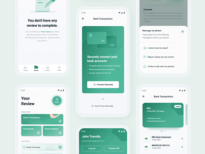 Cerebreon Mobile App accounts animation app bank banking cards design figma files finance green interaction minimal mobile motion design report secure simple ui ux