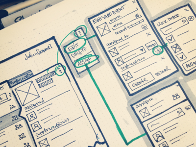 Wireframing web app paper ux wireframe