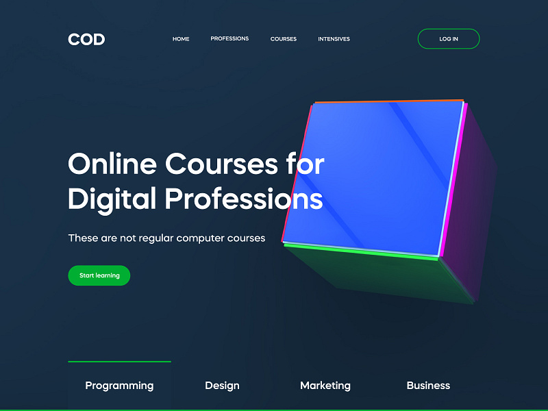 COD / Online Courses by Lebedev on Dribbble