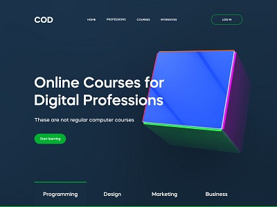 COD / Online Courses 3d business cinema4d courses design digital interface marketing online programming typography ui ux web