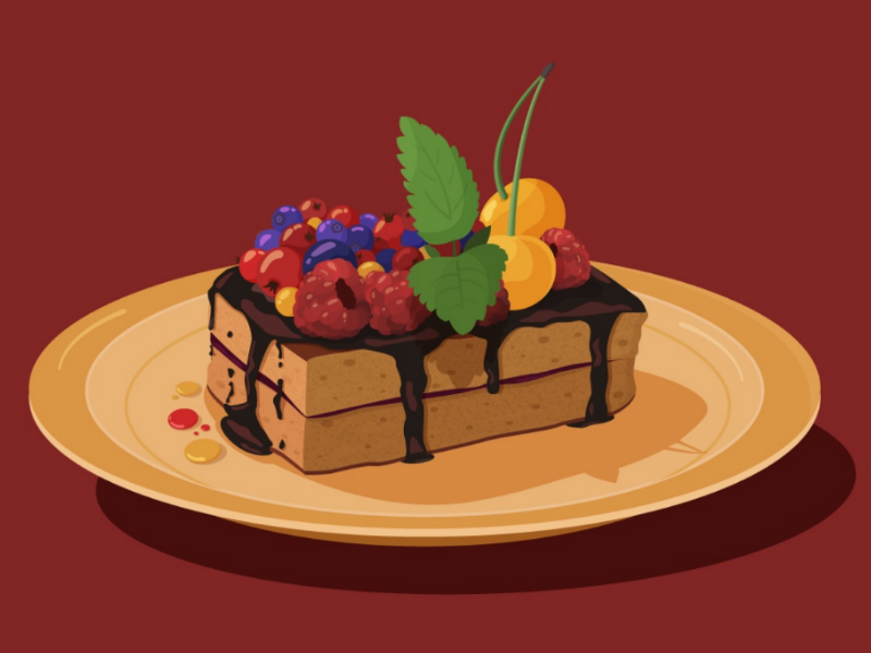 Your cake. Bon Appetit Cake. Cake 3d illustration. Cake illustration for Designers.