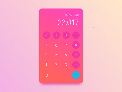 Calculator - Daily UI 004 calculator daily gurney mgurney88 michael peach pink ui