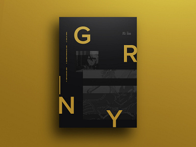Gurney Poster Design anime gold grny mgurney88 poster