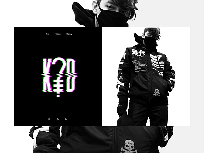 K?D Website Design contrast kd musician typography