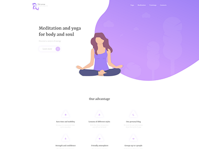 Yoga and meditation business design designs landing landing page minimal site ui ux web webdesign website