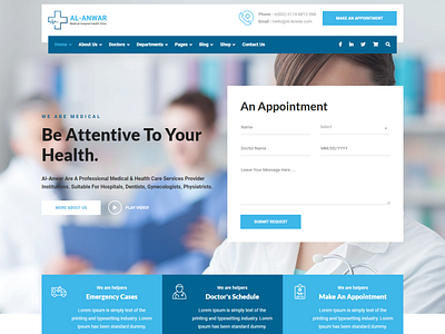 Al-Anwar | Medical Hospital Health Clinic HTML Template