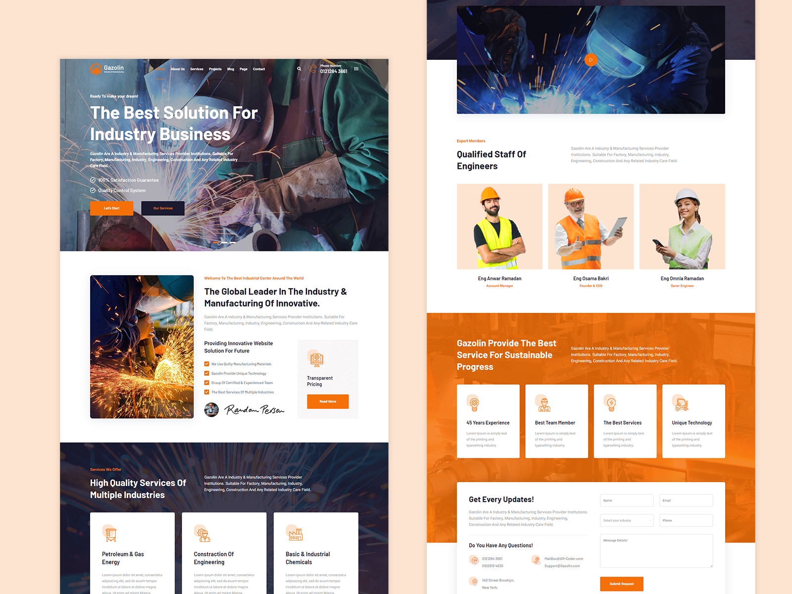 Gazolin - Industry & Manufacturing HTML Template by Anwar Ramadan on ...