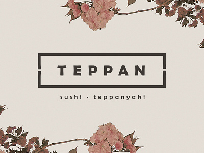 Teppan logo asian brand identity branding cuisine food japanese logo restaurant sushi teppanyaki
