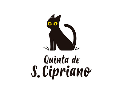 Quinta de S. Cipriano black cat cat cute devil farm farm animal farm logo luck rural