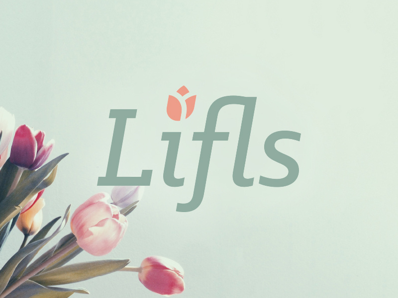 Lifls - flower shop logo feminine design branding plants decorative bridal arrangement flower bouquet feminine gardening flower shop flower