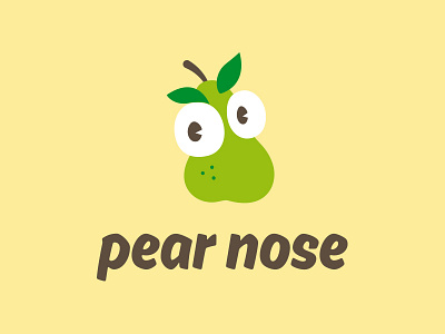 Pear Nose branding cartoon cute design fruit fruit illustration fruit logo fun logo nose pear pear nose