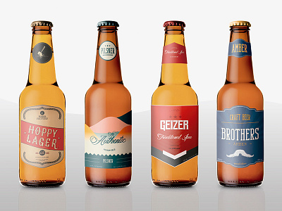 Beer Mockups alcohol beer beverage drink labels mockup template