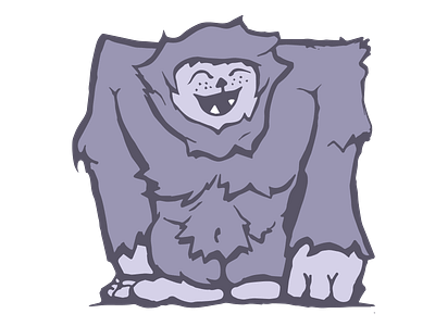 Yeti character for snowboard company character monster vector yeti