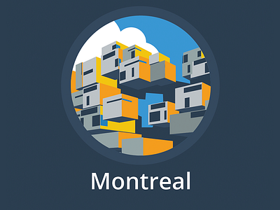 Flat Canadian Cities - Montreal circular flat habitat 67 montreal symbol