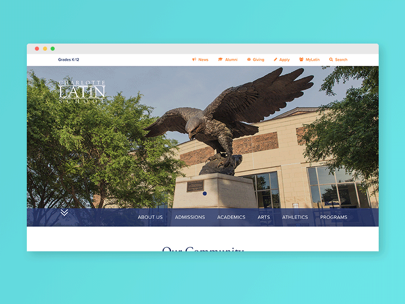 Charlotte Latin School school school website web web design website