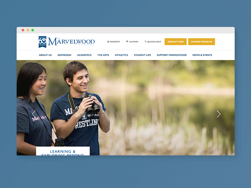 The Marvelwood School school school website web web design website