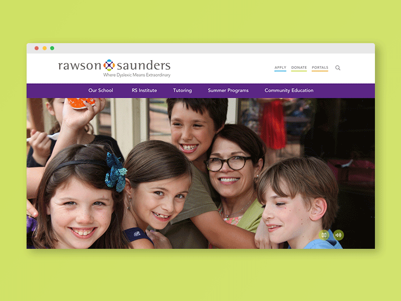 Rawson Saunders School school school website ui ux web web design website