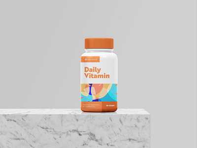 Daily Vitamin Packagin Design design graphic design illustration illustrator layout layoutdesign logo package packaging packaging design packaging mockup typography