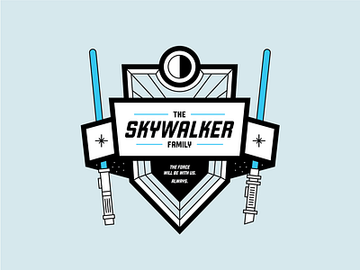 Skywalker Family Crest // Weekly Warmup badge badgedesign crest design drawing graphic design icon illustration illustrator vector