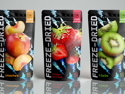 Freeze-Dried Fruit Packaging design graphic design package design packaging product packaging typography