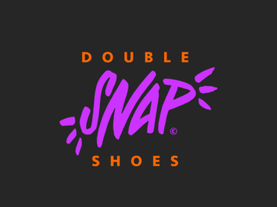 Double Snap Shoes branding design graphic design hand lettering logo typography